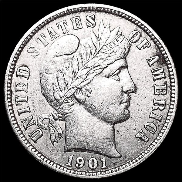 1901 Barber Dime CLOSELY UNCIRCULATED
