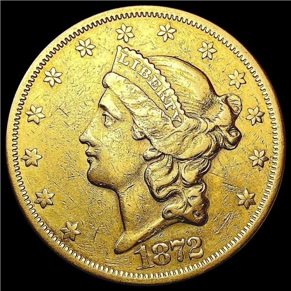 1872-S $20 Gold Double Eagle NEARLY UNCIRCULATED