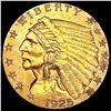 Image 1 : 1925-D $2.50 Gold Quarter Eagle CLOSELY UNCIRCULAT