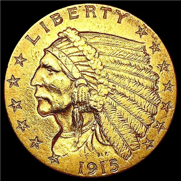 1915 $2.50 Gold Quarter Eagle CLOSELY UNCIRCULATED