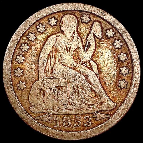 1853-O Seated Liberty Dime LIGHTLY CIRCULATED
