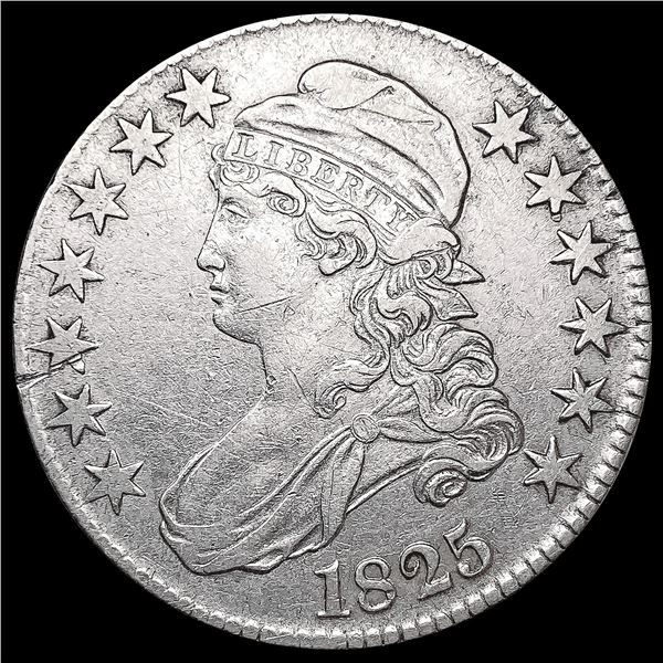 1825 Capped Bust Half Dollar NEARLY UNCIRCULATED