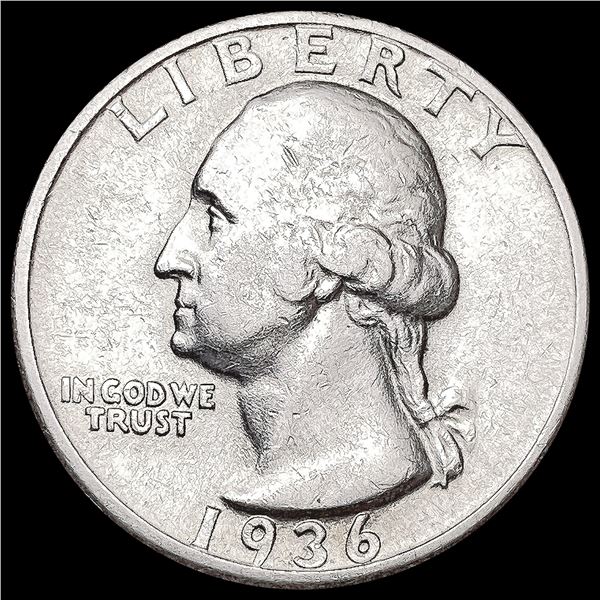 1936-D Washington Silver Quarter CLOSELY UNCIRCULA