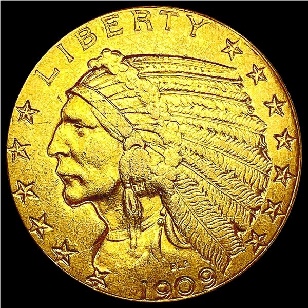 1909-D $5 Gold Half Eagle UNCIRCULATED