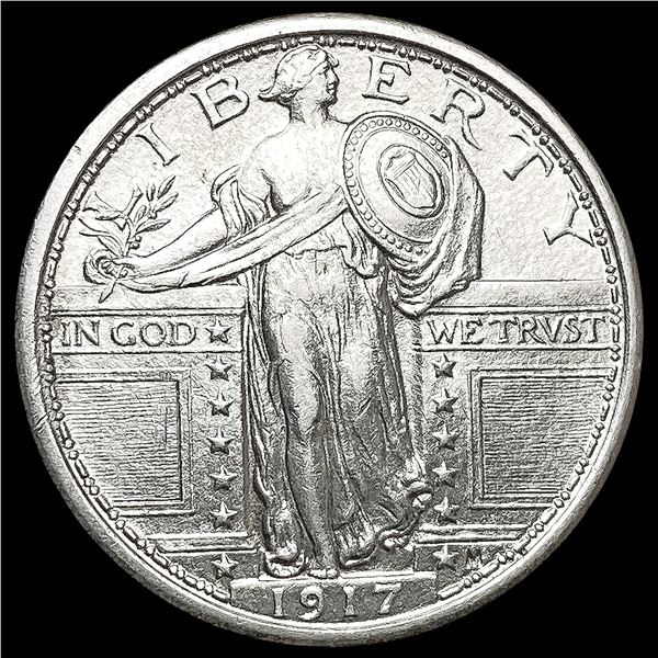 1917 T1 FH Standing Liberty Quarter CHOICE BU
