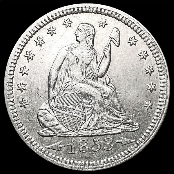 1853 Arws & Rays Seated Liberty Quarter UNCIRCULAT