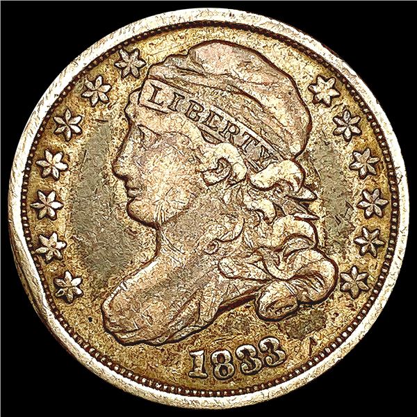 1833 Capped Bust Dime LIGHTLY CIRCULATED