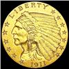 1911 $2.50 Gold Quarter Eagle UNCIRCULATED