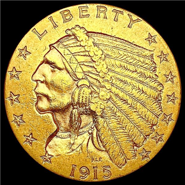 1915 $2.50 Gold Quarter Eagle CLOSELY UNCIRCULATED
