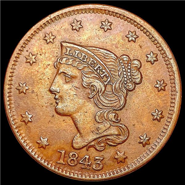 1843 Braided Hair Large Cent UNCIRCULATED