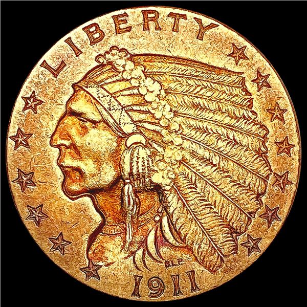1911 $2.50 Gold Quarter Eagle LIGHTLY CIRCULATED
