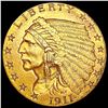 1911 $2.50 Gold Quarter Eagle CLOSELY UNCIRCULATED