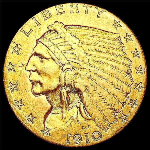 1910 $2.50 Gold Quarter Eagle UNCIRCULATED