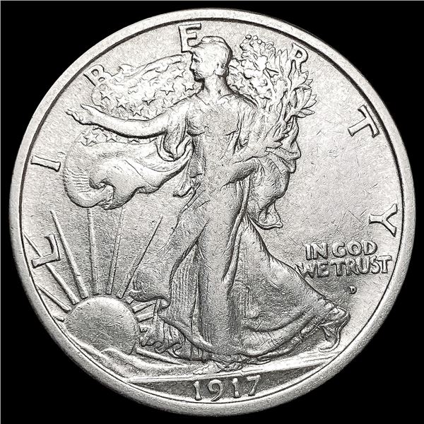 1917-D Walking Liberty Half Dollar CLOSELY UNCIRCU