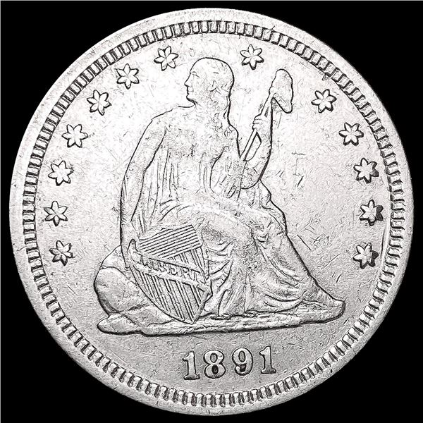 1891 Seated Liberty Quarter LIGHTLY CIRCULATED