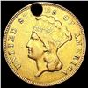Image 1 : 1878 $3 Gold Piece NICELY CIRCULATED