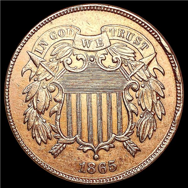 1865 RED Two Cent Piece UNCIRCULATED