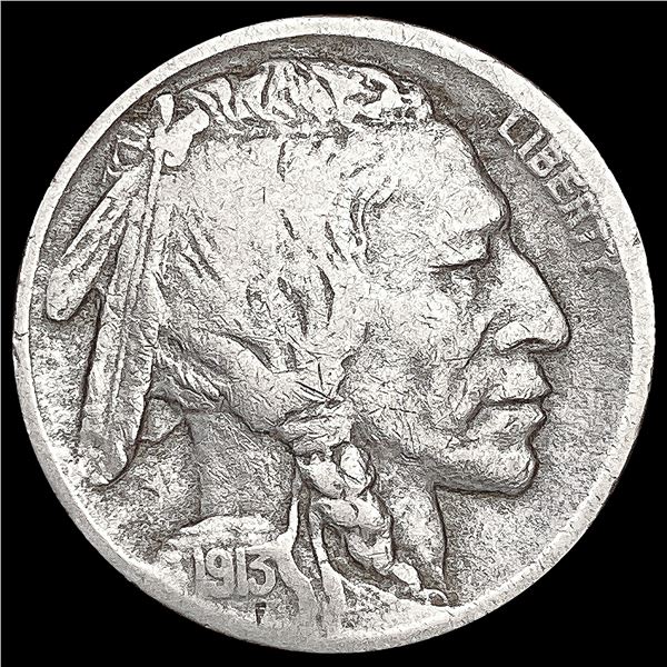 1913-D Var 2 Buffalo Nickel NICELY CIRCULATED