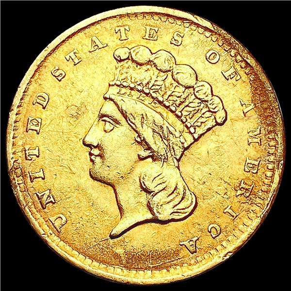 1856 Slant 5 Rare Gold Dollar CLOSELY UNCIRCULATED