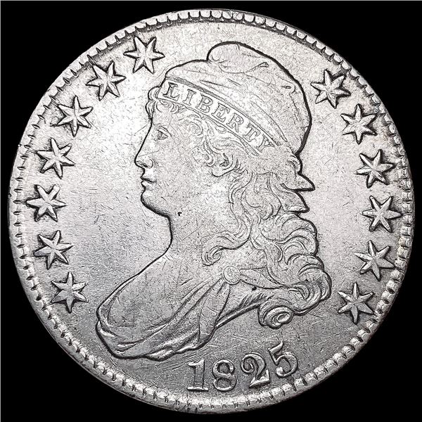 1825 O - 107 Capped Bust Half Dollar NEARLY UNCIRC