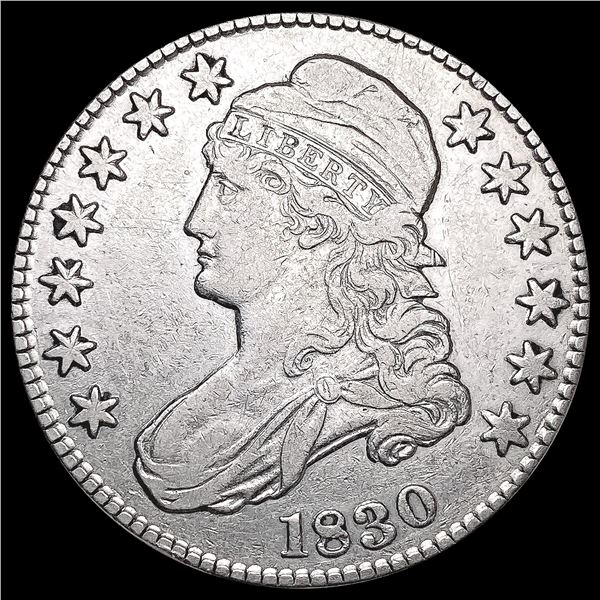 1830 0 - 103 Sm 0 Capped Bust Half Dollar NEARLY U