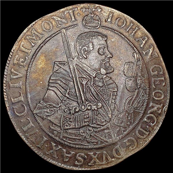 1652 Germany Saxony Silver Thaler LIGHTLY CIRCULAT