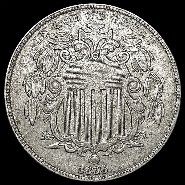 1866 Shield Nickel CLOSELY UNCIRCULATED