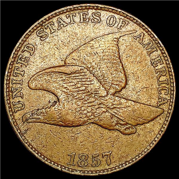1857 Flying Eagle Cent ABOUT UNCIRCULATED
