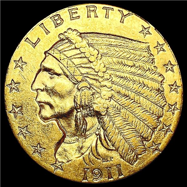1911 $2.50 Gold Quarter Eagle CLOSELY UNCIRCULATED