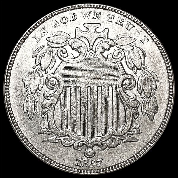 1867 w/ Rays Shield Nickel UNCIRCULATED