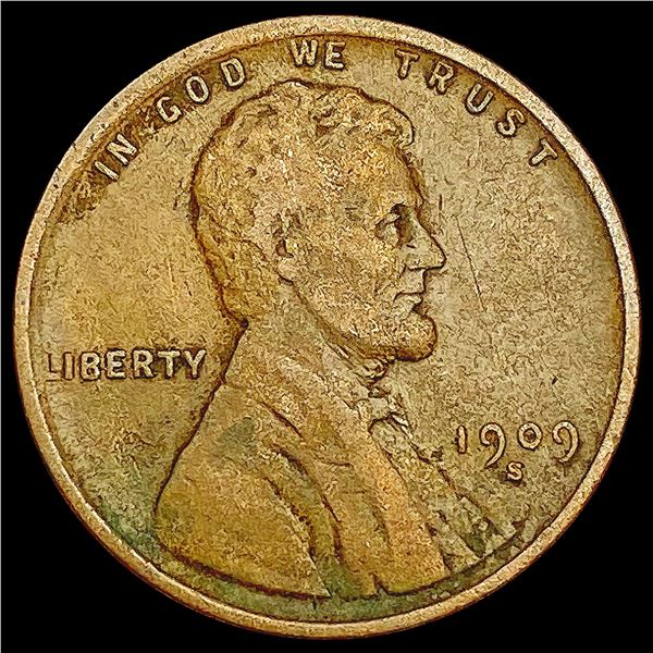 1909-S Wheat Cent LIGHTLY CIRCULATED