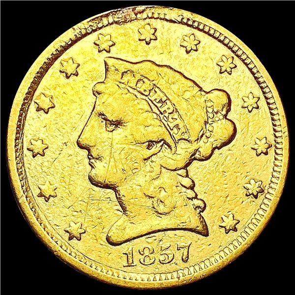 1857 $2.50 Gold Quarter Eagle NICELY CIRCULATED