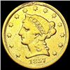 Image 1 : 1857 $2.50 Gold Quarter Eagle NICELY CIRCULATED