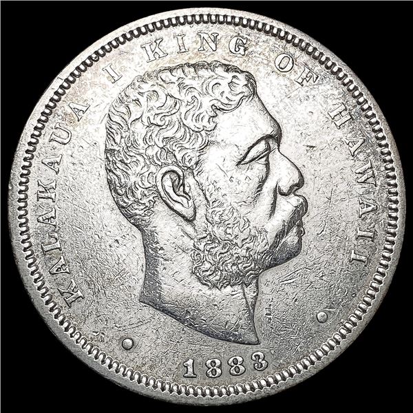 1883 Kingdom of Hawaii Half Dollar CLOSELY UNCIRCU