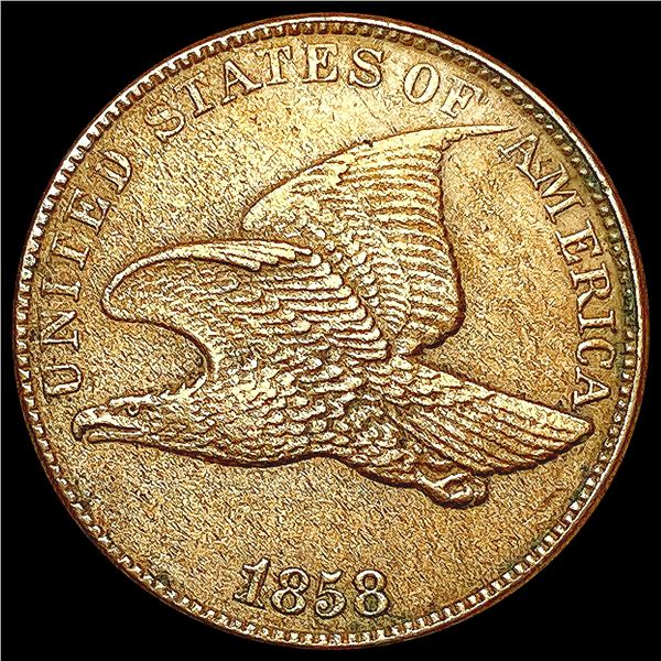1858 Lg Ltrs Flying Eagle Cent CHOICE AU