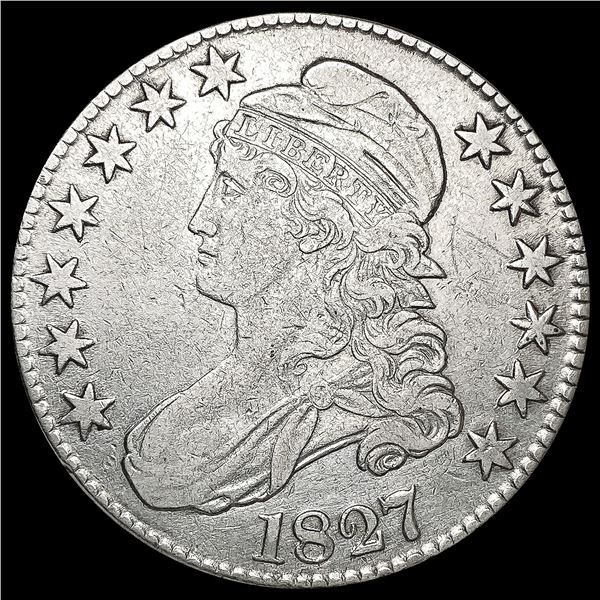 1827 O - 106 Sq Base 2 Capped Bust Half Dollar NEA