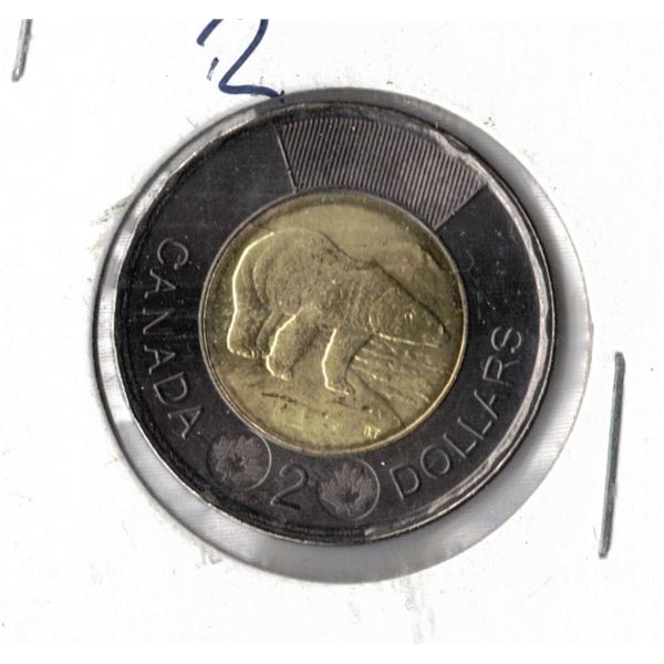 2022 Black Ring Two Dollar Coin, UNCIRCULATED