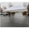 Image 1 : WHITE 10x20 INDUSTRIAL TENT W/ POWDER COATED STEEL FRAME AND HEAVY NYLON CANOPY -  RETAIL $799