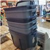 Image 1 : LOT OF STORAGE TOTES WITH SOME LIDS