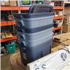 Image 2 : LOT OF STORAGE TOTES WITH SOME LIDS