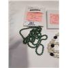 Image 2 : MALLORCA PEARLS MADE IN SPAIN - 48" GREEN AND 15-1/2" WHITE AND BLACK