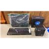 Image 1 : LOT OF KLIM GAMING ACCESSORIES - KEYBOARD, BOOM BOX, LAPTOP COOLER, ETC