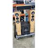 Image 2 : PAIR OF ADE MODEL V622 FLOOR SPEAKERS, CENTRE SPEAKER AND SUB