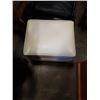 Image 2 : BLACK GLIDER FOOTSTOOL AND WHITE FOOTSTOOL