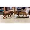 Image 8 : LION FIGURE AND COLLECTIBLE WOODEN FIGURES ETC