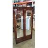 Image 1 : ANTIQUE GLASS DOOR WARDORBE, MIRROR DOORS, 5.5FT TALL