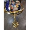 Image 4 : BRASS FLOOR STANDING GLOBE, PRECIOUS STONE INLAY 38 INCH TALL