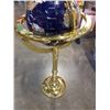 Image 5 : BRASS FLOOR STANDING GLOBE, PRECIOUS STONE INLAY 38 INCH TALL