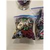 Image 2 : 2 LARGE BAGS OF JEWELLERY AND JAR OF PINS