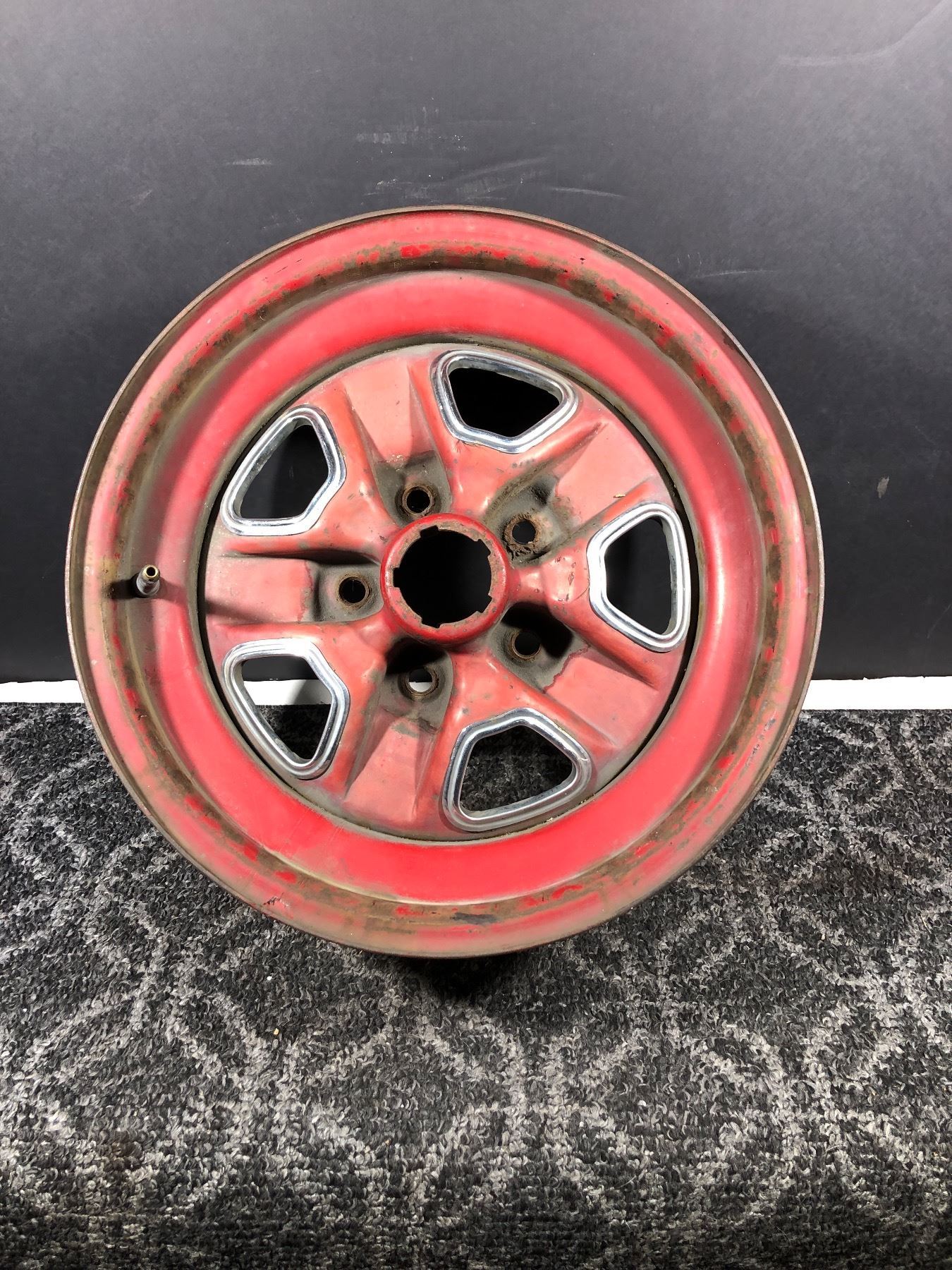 Red Rallies Rims USED / Open Box - Oldsmobile - Set of 2 - Cutlass Red Rally Wheel ...